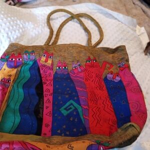 Colorful Cat Print Tote Bag